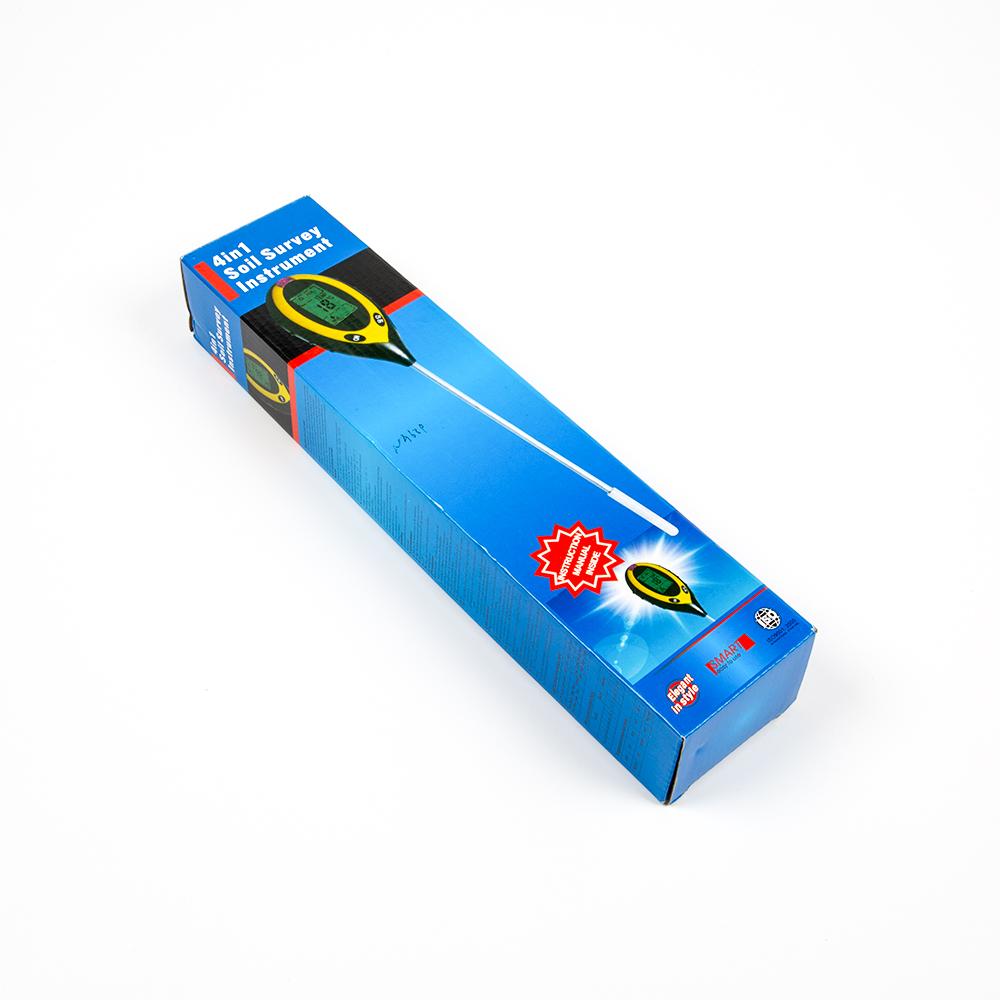 Цифровой измеритель параметров почвы 4 в 1 (кислотность, влажность, температура, освещенность), с батарейкой в комплекте